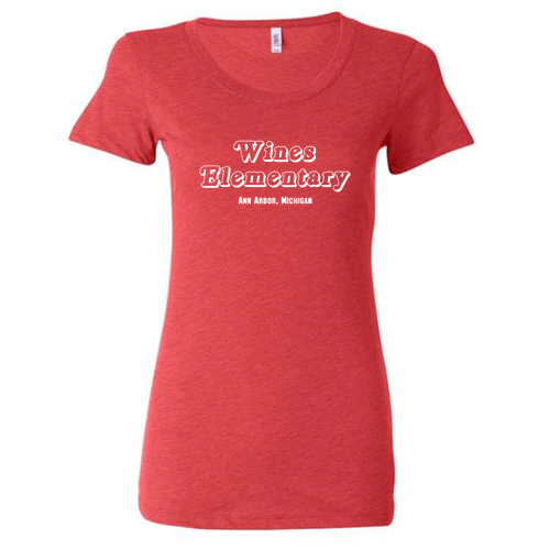 Ladies Bella Canvas Soft Fitted Triblend Short-Sleeve T-Shirt -- Red Triblend