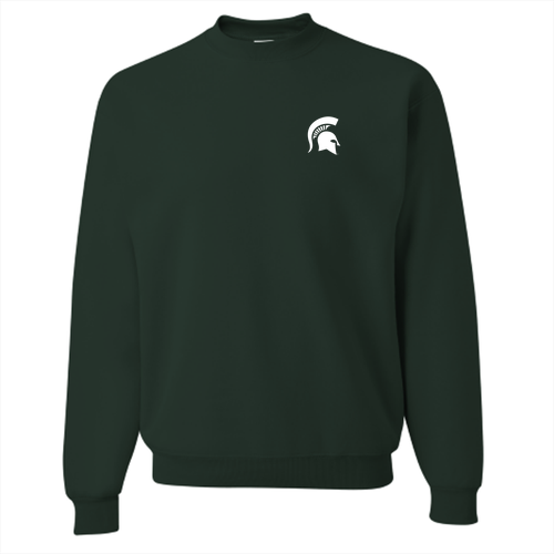 Jerzees 8 Oz., 50/50 Nublend Fleece Forest Green Collage crew