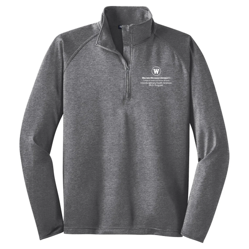 Sport Tek Sport Wick Stretch Half Zip Pullover -- Charcoal Grey Heather