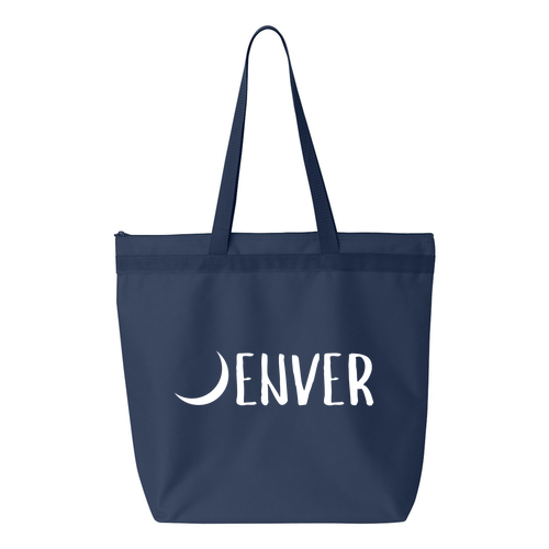 Liberty Bags Large Tote with Zipper -- Navy