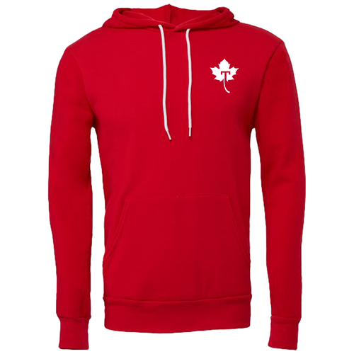 Adult Red Fleece Bella Canvas Pullover Hoodie