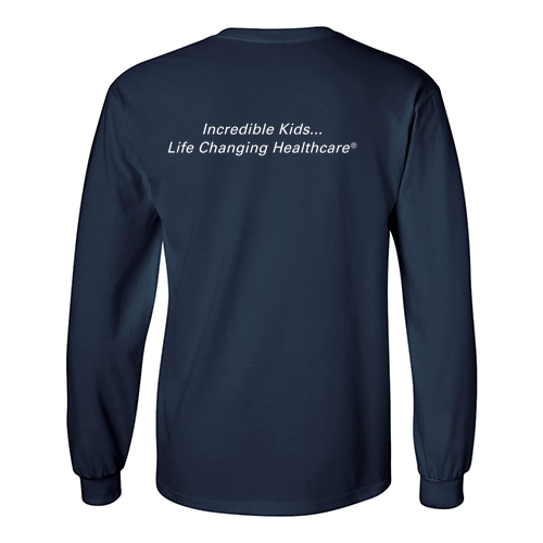 Longsleeve Basic T-Shirt (w/ Back Print) -- Navy