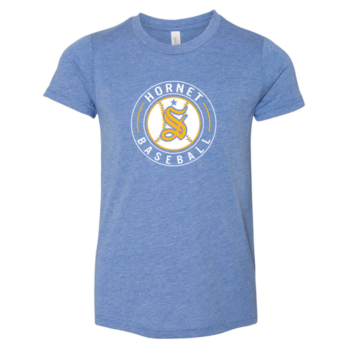 Bella Canvas Youth Triblend Jersey Short Sleeve Tee -- Blue Triblend