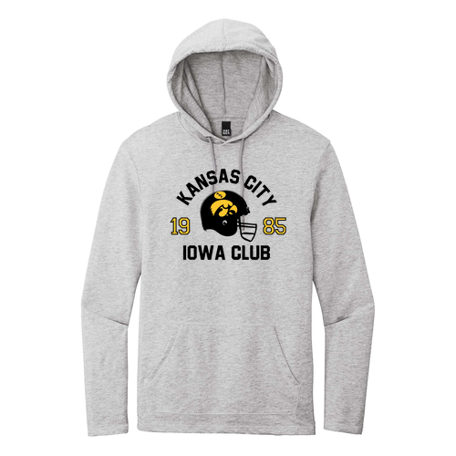 District Featherweight French Terry Hoodie T-Shirt -- Light Heather Grey