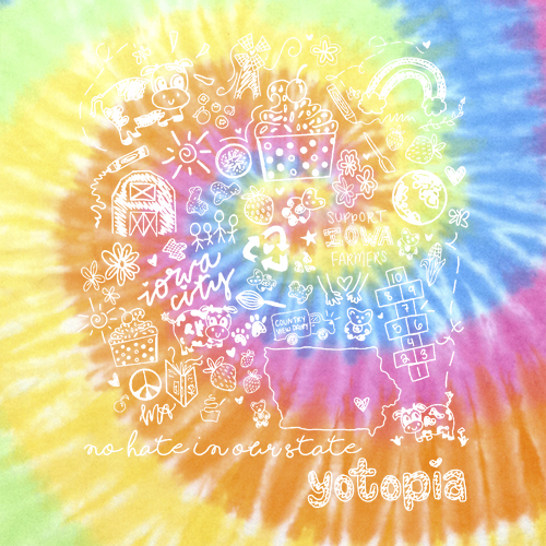 Colortone Tie-Dyed Crop Hooded Sweatshirt -- Eternity