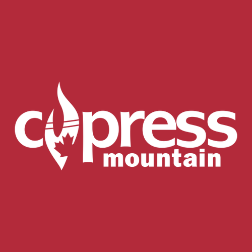 Cypress Mountain Logo 1 White Ink -- Pullover Hooded Sweatshirt Red