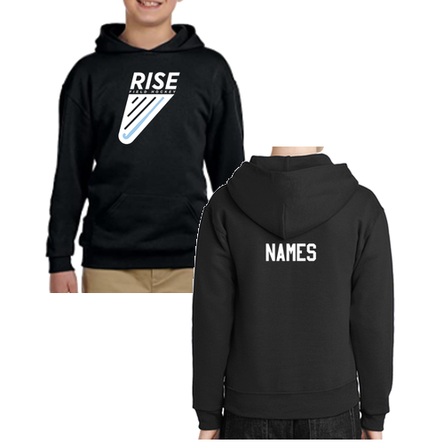 YOUTH Jerzees Hooded Sweatshirt-- Black