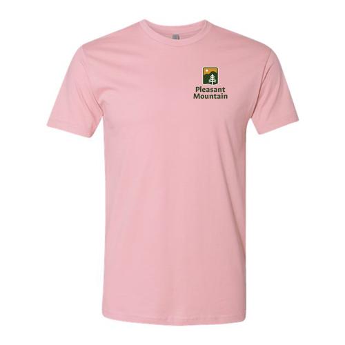 Pleasant Mountain Logo 2 Full color -- Short Sleeve Light Pink