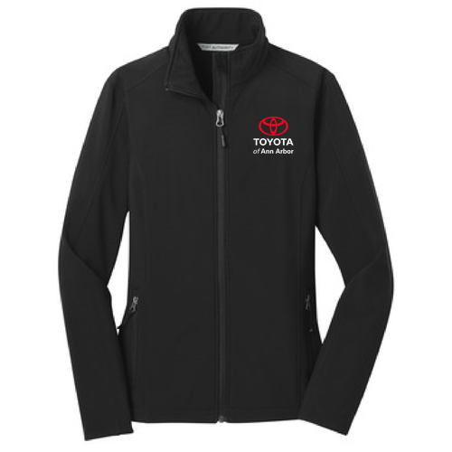 Ladies Port Authority Core Soft Shell Jacket -- Black, Toyota Logo