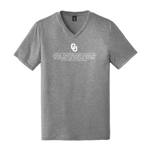 District Made Men's Perfect Tri V-Neck Tee -- Grey Frost