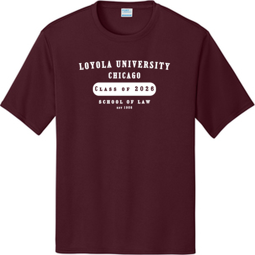 Class of 2026 Performance Tee -- Athletic Maroon