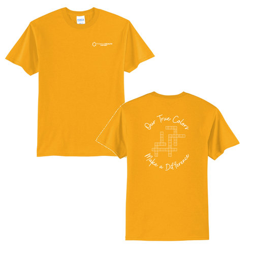 True Colors 50/50 Blend Basic T-Shirt -- Gold