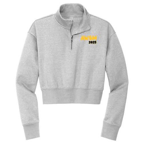 District  Women's V.I.T. Fleece 1/2-Zip -- Light Heather Grey