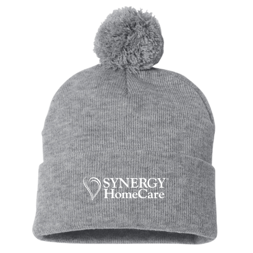 Sportsman Pom Pom Knit Hat -- Heather Grey