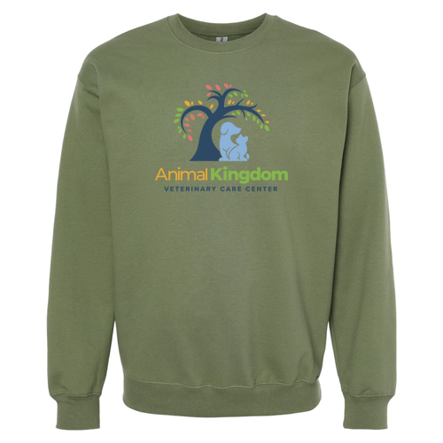 Gildan Adult Softstyle Fleece Crew Sweatshirt -- Military Green