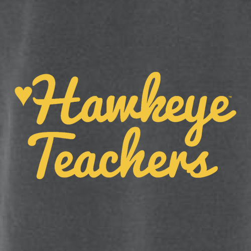 Hawkeye Teachers Comfort Colors Unisex Garment-Dyed Heavyweight Long Sleeve Pocket T-Shirt -- Pepper