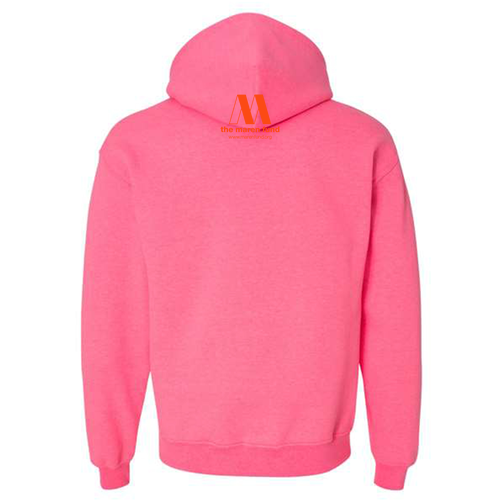Gildan Heavy Blend Hooded Sweatshirt -- Safety Pink