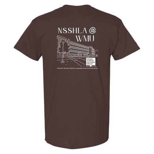 NSSLHA @ WMU Gildan Heavy Cotton T-Shirt -- Dark Chocolate