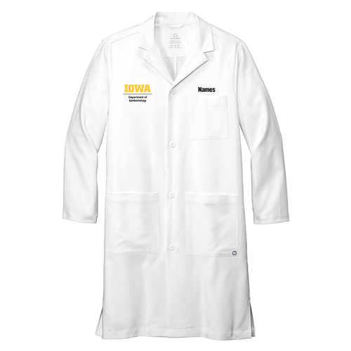 Epidemiology Wonderwink Men's Long Lab Coat -- White