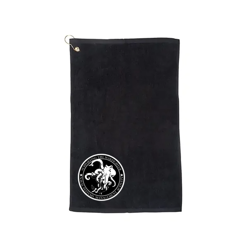 Port Authority Grommeted Golf Towel -- Black