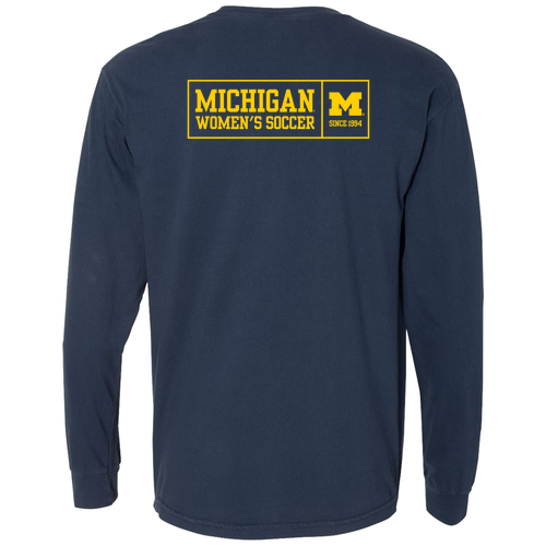 Comfort Colors Adult Long Sleeve Pocket Tee -- True Navy