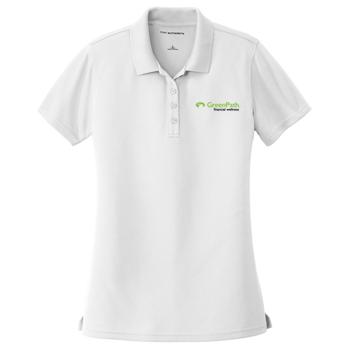 Ladies Port Authority Dry Zone UV Micro Mesh Polo -- White