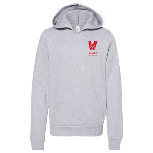 Youth Bella Canvas Soft Sponge Fleece Hooded Sweatshirt -- Athletic Heather