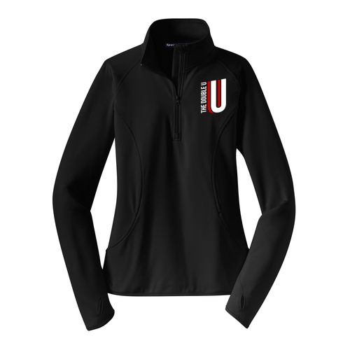 Sport Tek Ladies Sport Wick Stretch Half Zip Pullover -- Black