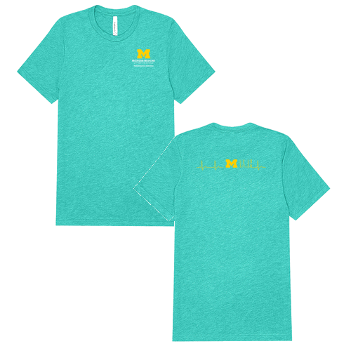 Perioperative Services Mens/Unisex Bella Canvas Triblend Short Sleeve T-Shirt -- Sea Green Triblend