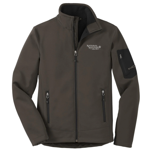 Eddie Bauer Rugged Ripstop Soft Shell Jacket -- Canteen Grey / Black