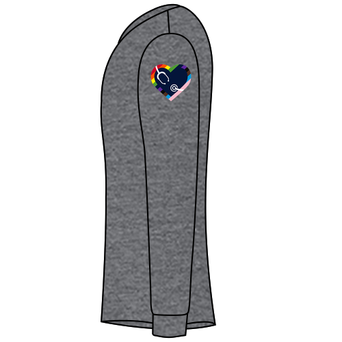 Gender Care Heart Port and Company Core Fleece Quarter-Zip Pullover Sweatshirt -- Graphite Heather