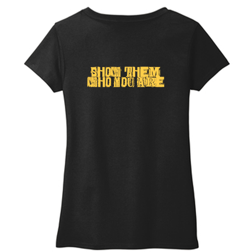 District Womens Re-Tee V-Neck (Show Them) -- Black