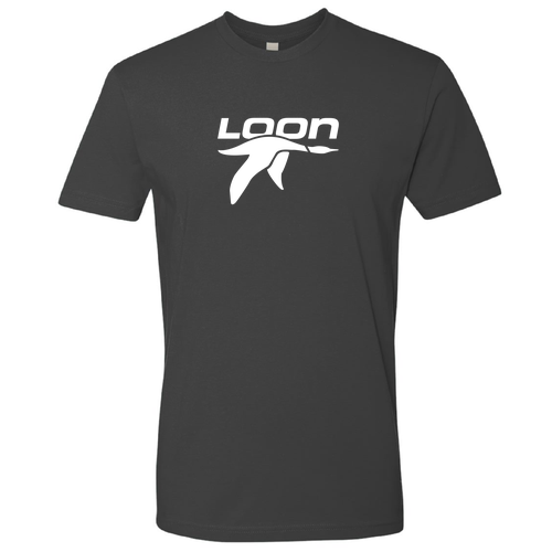 Loon Logo 1 White Ink -- Short Sleeve Heavy Metal