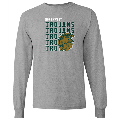 Gildan Heavy Cotton Longsleeve Basic T-Shirt -- Sport Grey