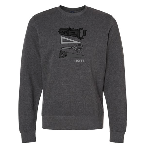 J. America BTB Fleece Crew -- Charcoal Heather