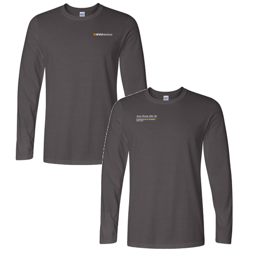 Gildan Softstyle Longsleeve T Shirt -- Charcoal