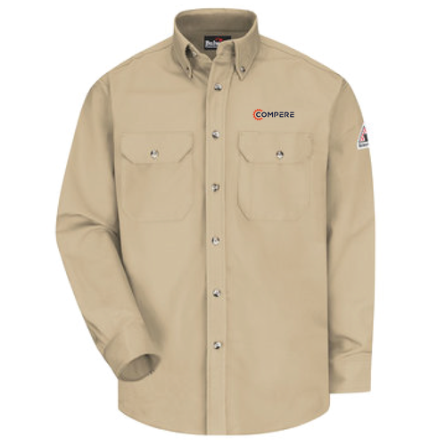 Bulwark Excel Fr Comfortouch Dress Uniform Shirt -- Khaki