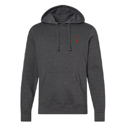 J America Unisex BTB Fleece Hooded Sweatshirt -- Charcoal Heather