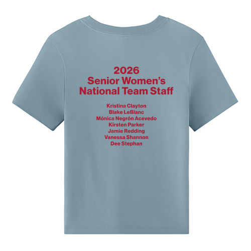 Women's Heavyweight Tee -- Vintage Denim SUPPORT STAFF