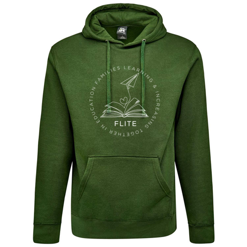 J America Unisex BTB Fleece Hooded Sweatshirt -- Forest Green