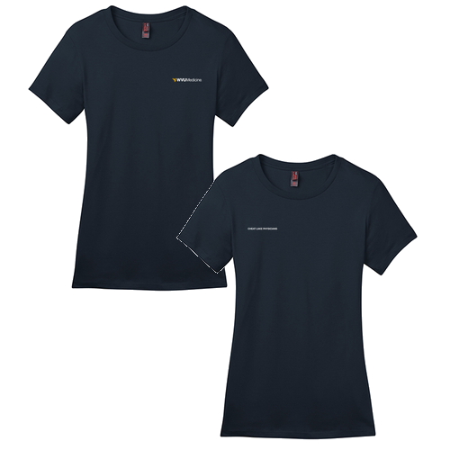 District Made Ladies Perfect Weight Crew Tee -- New Navy