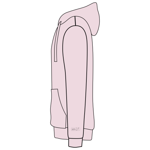 Hanes Unisex EcoSmart Hooded Sweatshirt -- Pale Pink
