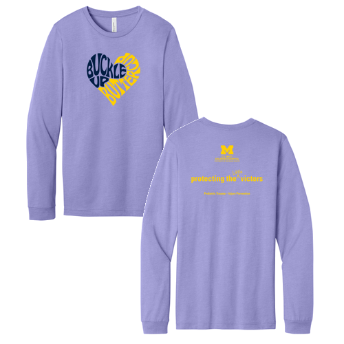 Bella Canvas Soft Fitted Heather CVC Long Sleeve Tee -- Heather Dark Lavender