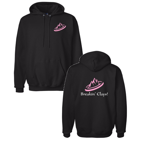 Breakin' Clays Hooded Sweatshirt- Black (Pink)