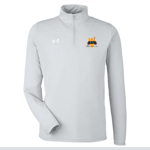 Under Armour Men's Team Tech Quarter-Zip -- Mod Gray / White