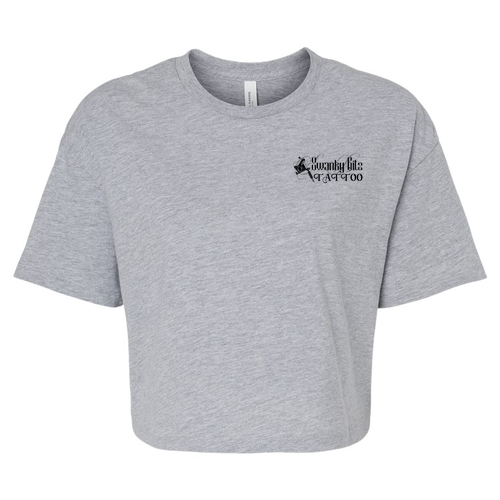 Bella+Canvas Womens Jersey Cropped Tee -- Athletic Heather