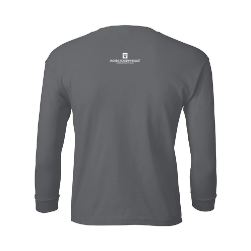 Gildan Ultra Cotton Longsleeve Youth T-Shirt -- Charcoal