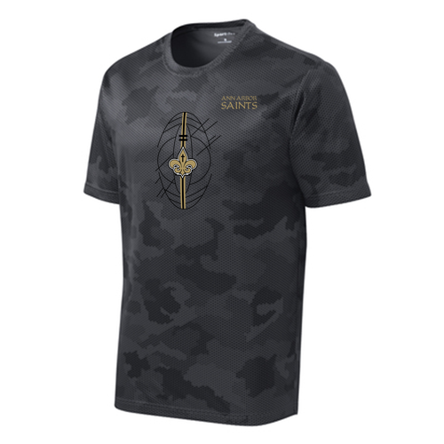 Sport-Tek CamoHex Tee -- Iron Grey