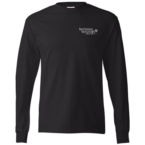 Hanes Adult 6 oz. Authentic-T Long-Sleeve T-Shirt -- Black