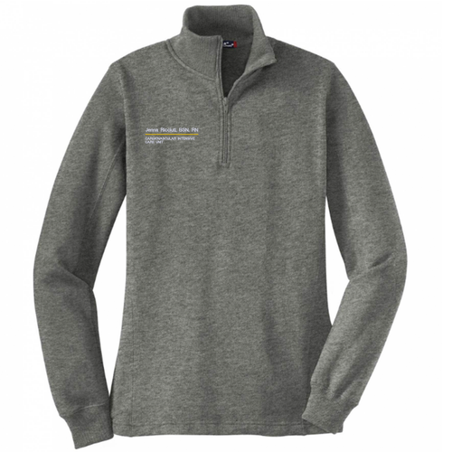 Sport Tek Ladies Quarter Zip Sweatshirt -- Vintage Heather